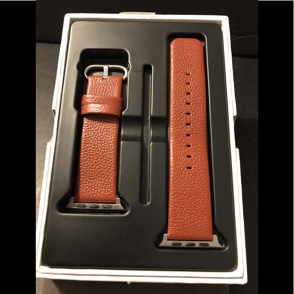 Apple Watch Brown Leather Band/Strap by Fullmosa; EUC, Unisex